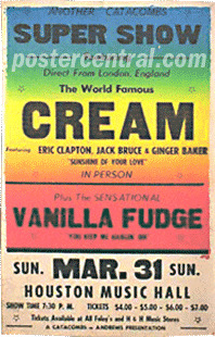 super show the cream and vanilla fudge poster